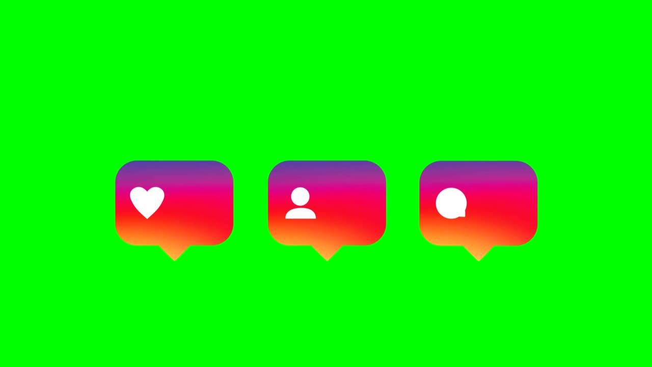 4K Modern like pink icon animation. Green screen.
