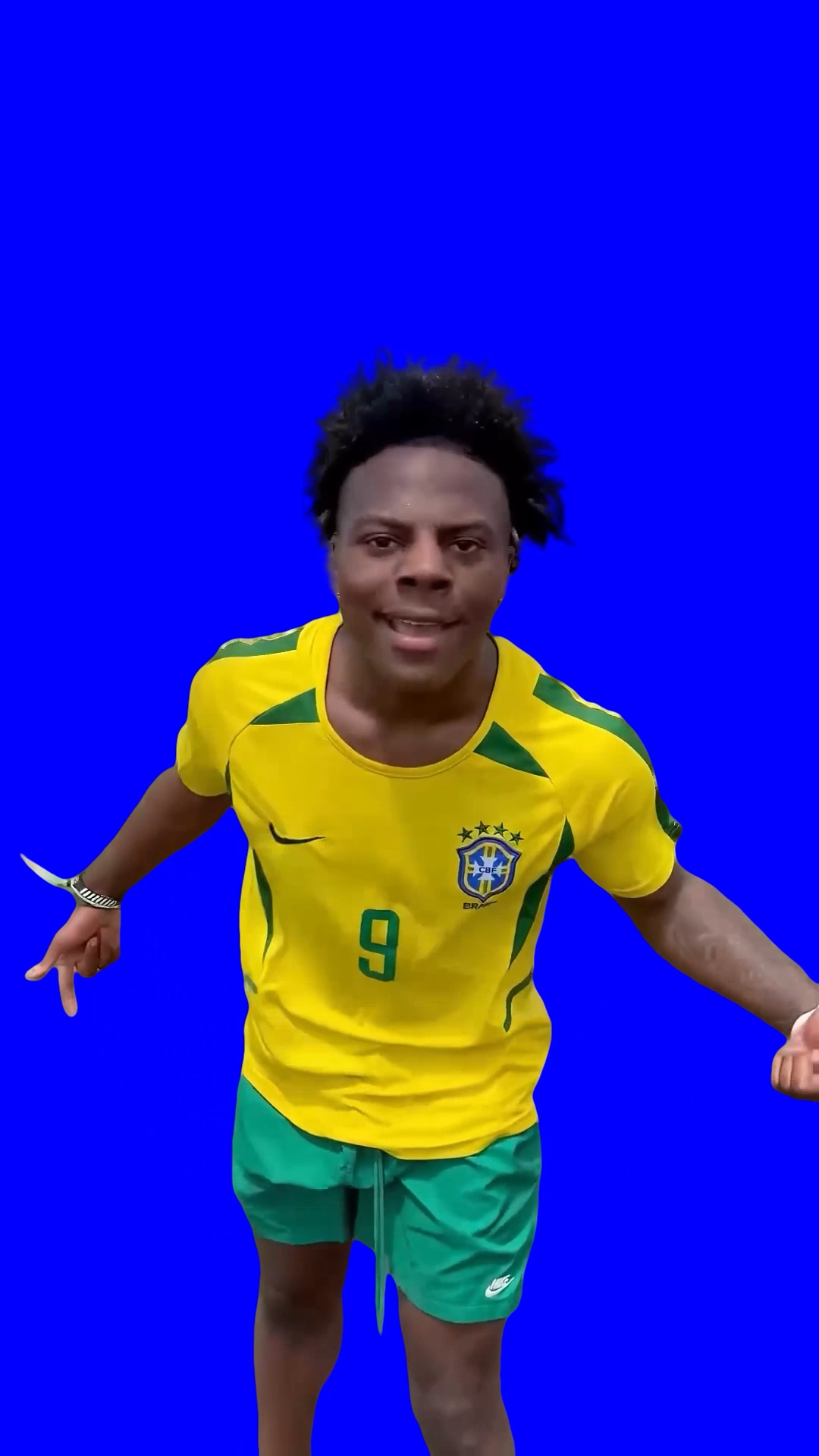 IShowSpeed does bicycle kick backflip goal (Green Screen)