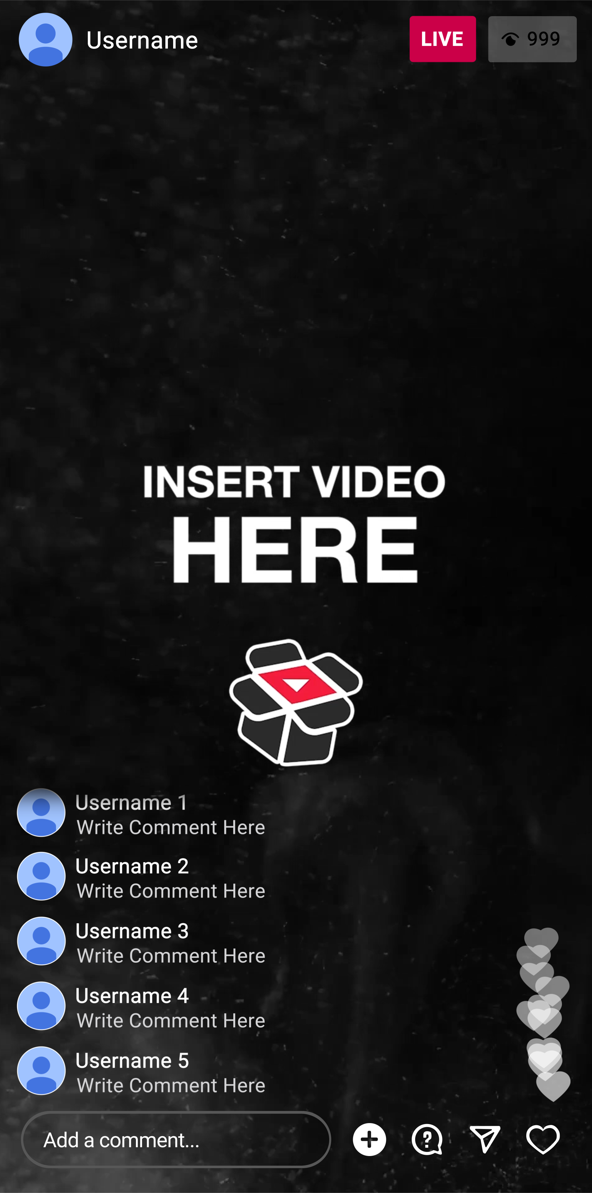 Instagram Live UI Overlay Animation Template