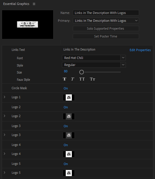Links in The Description With Logos