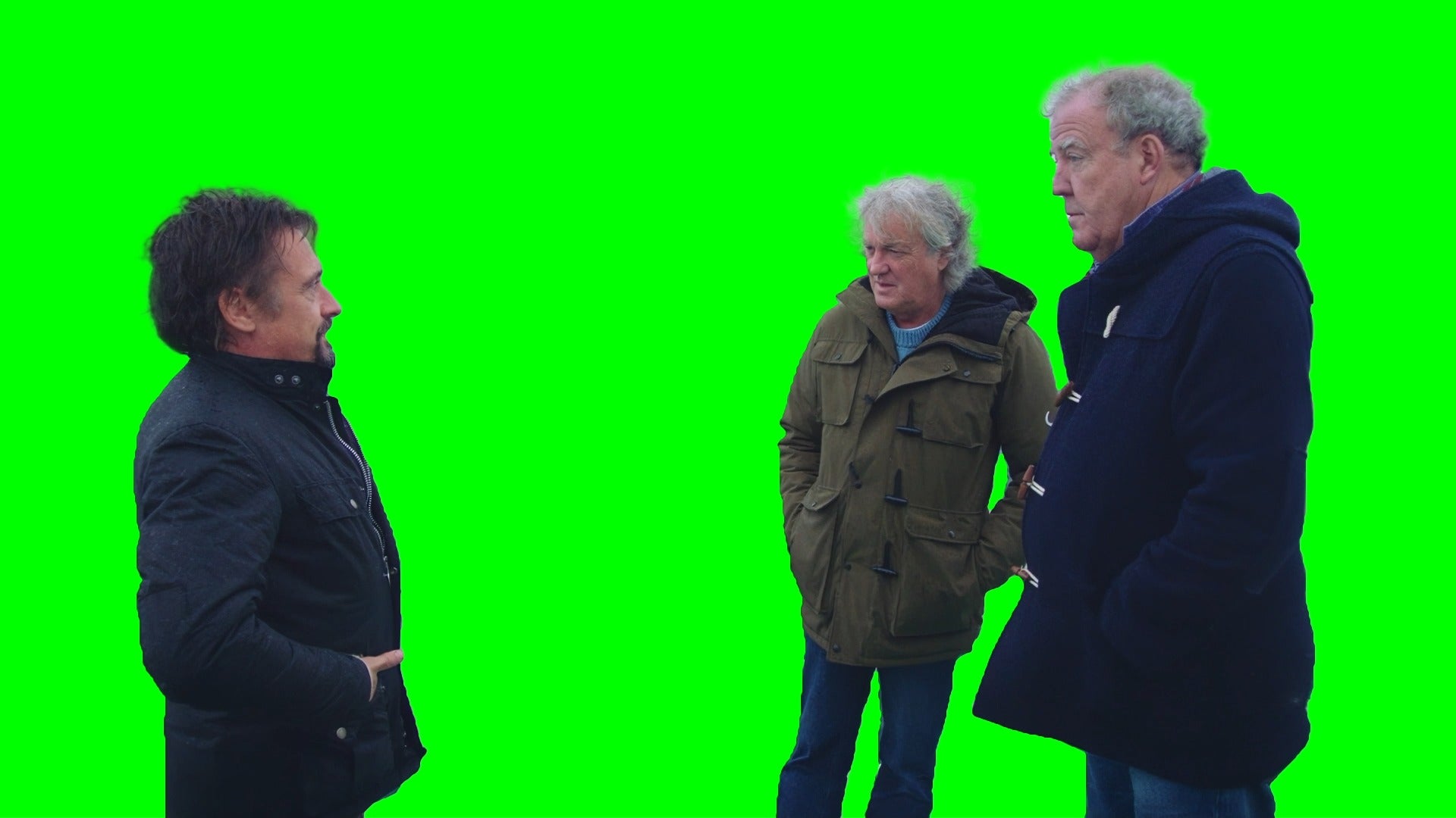 Clarkson and May staring at Hammond meme - The Grand Tour (Green Screen)