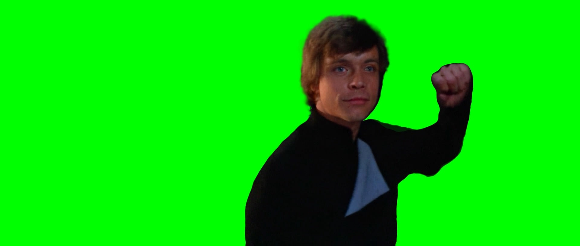 Luke Skywalker leaning meme - Star Wars (Green Screen)