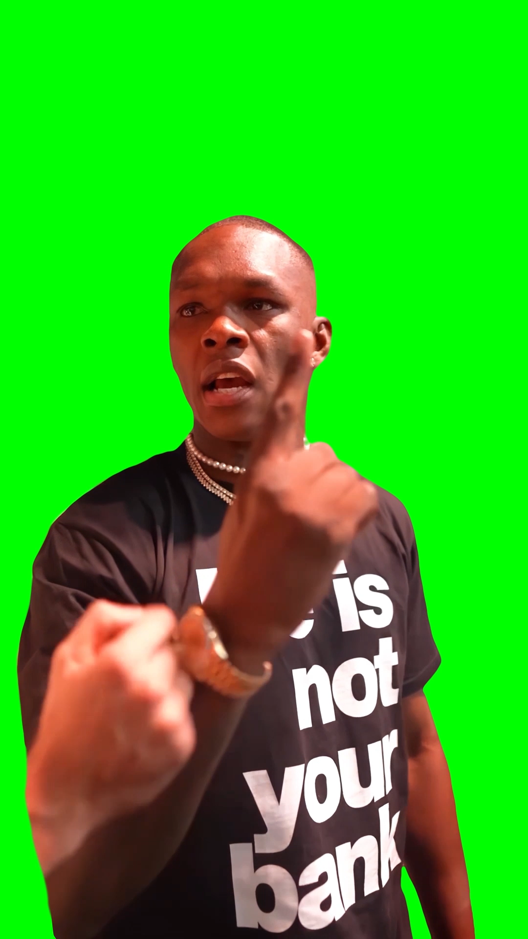I MANIFESTED THIS! meme - Israel Adesanya (Green Screen)