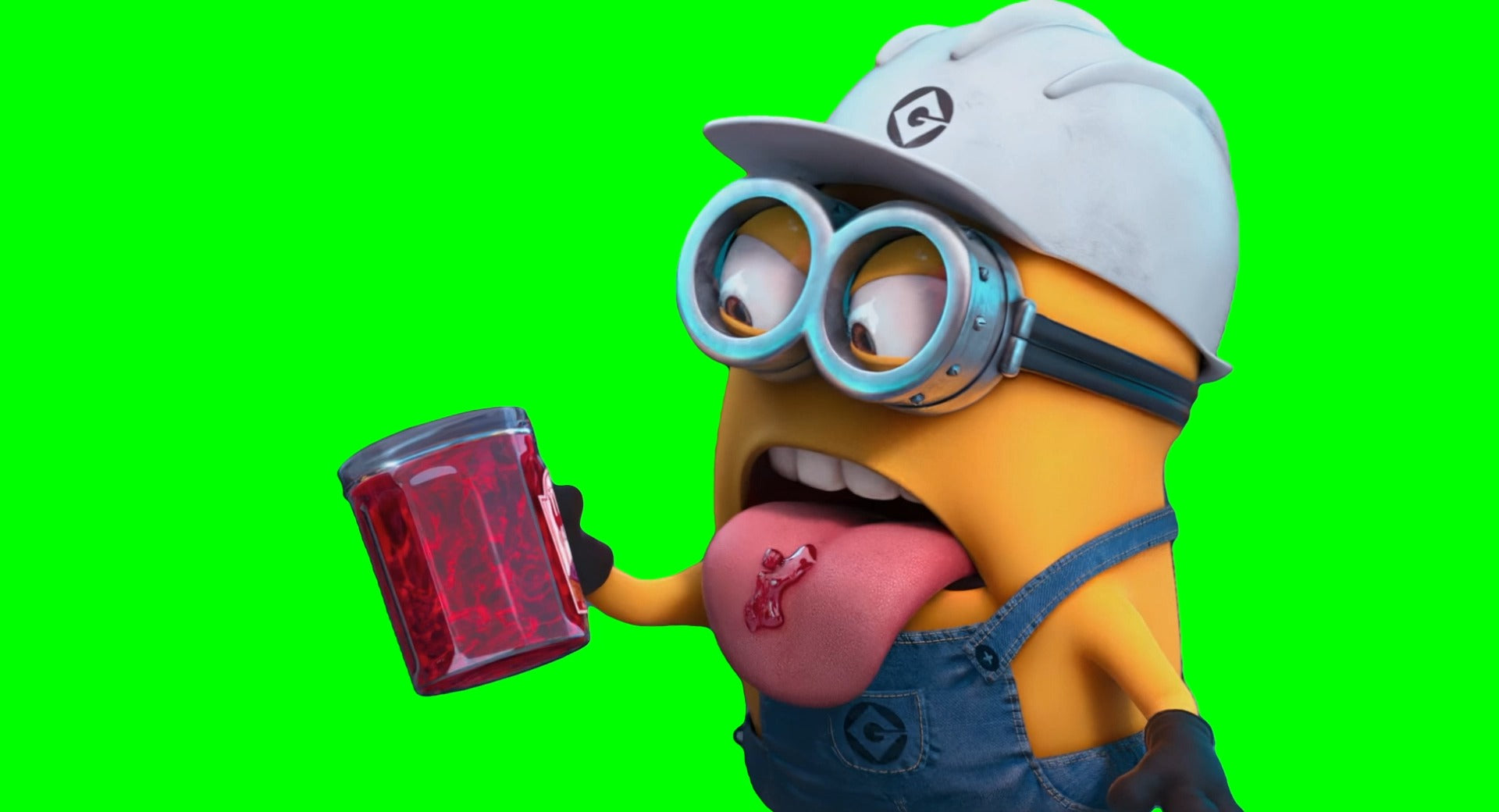 Minions Tasting Jelly meme - Despicable Me 2 (Green Screen)