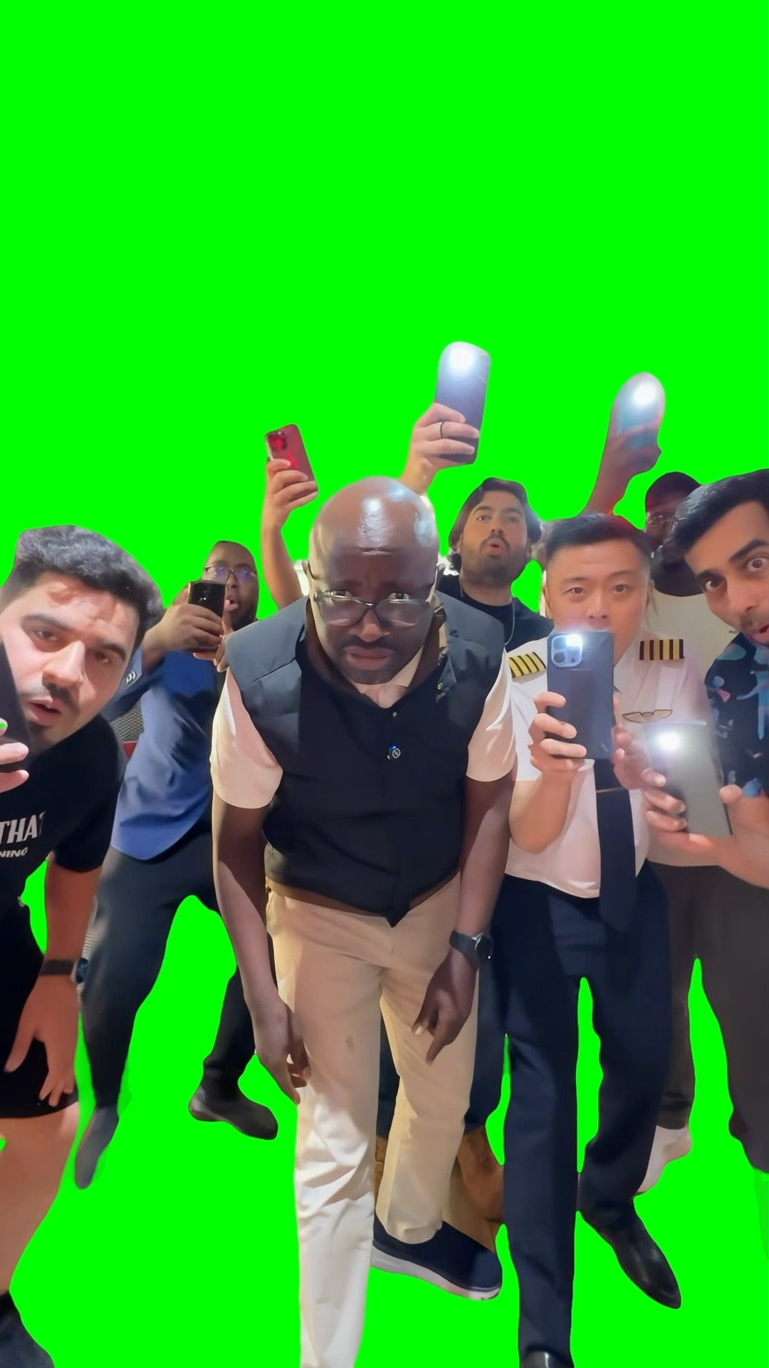 Here is the biggest gayest man in the world meme (Green Screen)