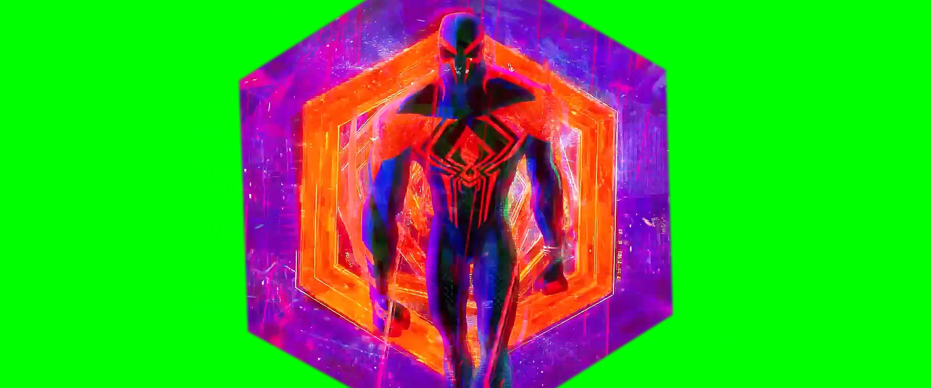 Spider-Man 2099 Opening Portal meme - Spider-Man: Across the Spider-Verse (Green Screen)