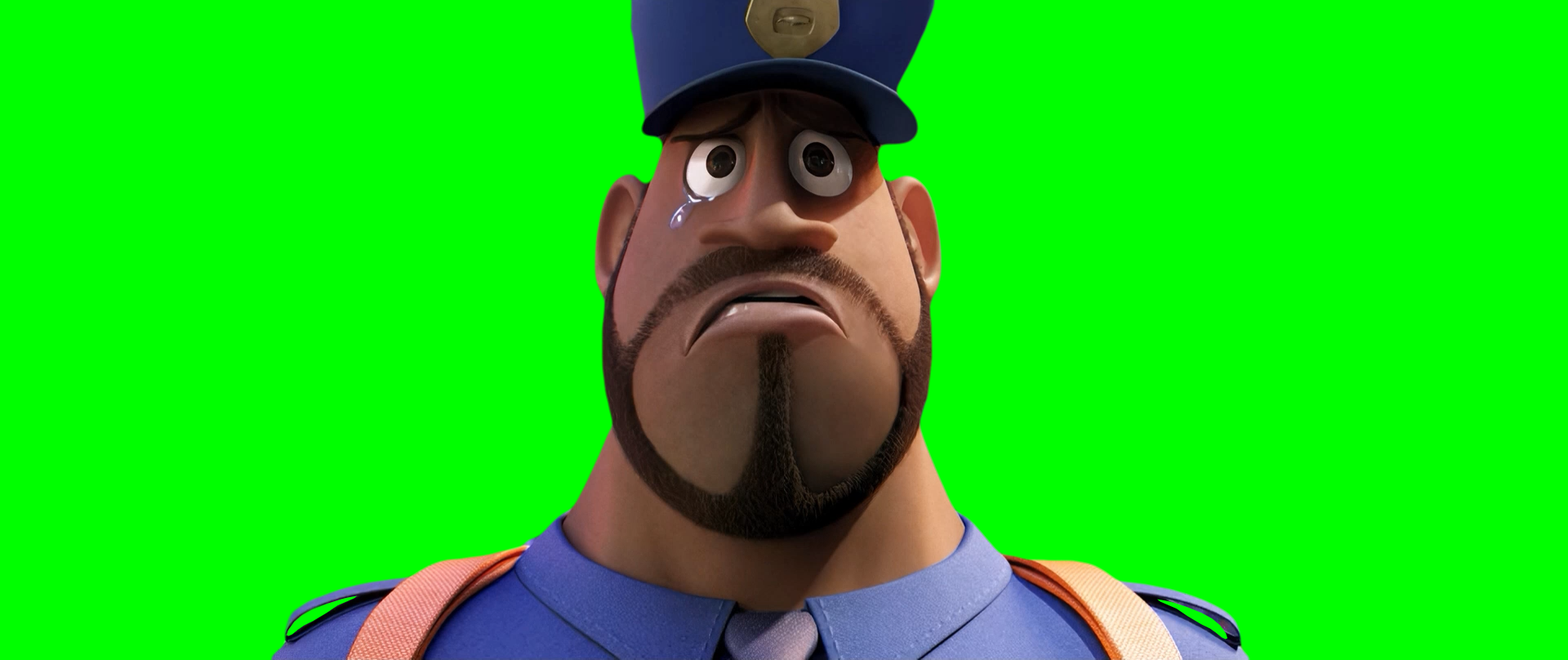 It's Enough To Make A Grown Man Cry meme - Officer Earl (Green Screen)