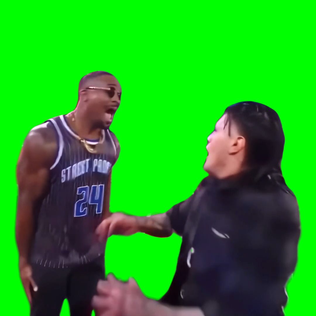 WWE FNAF Jumpscare meme - Montez Ford jumpscares Dominik Mysterio (Green Screen)