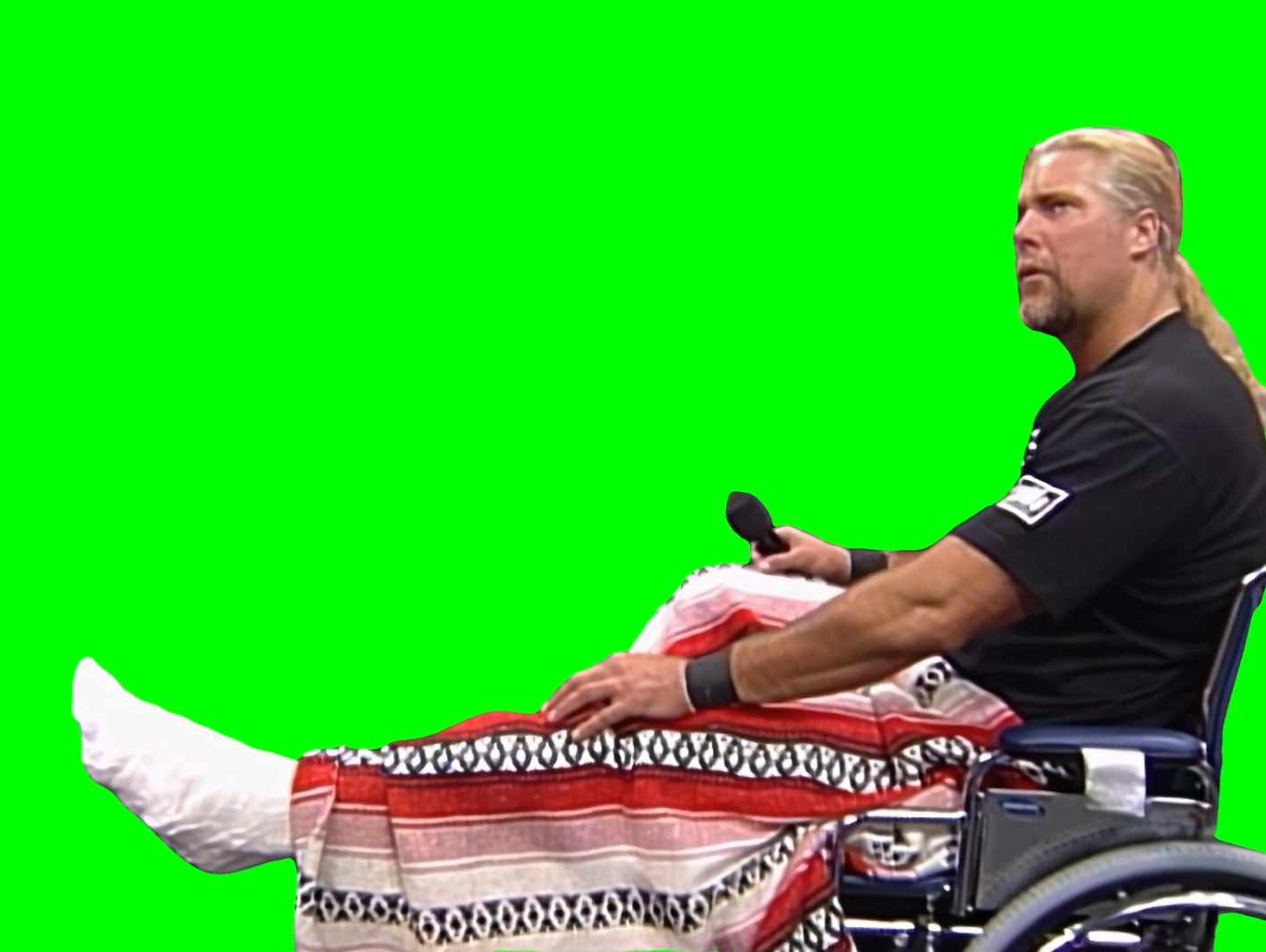 Kevin Nash Fake Leg Injury WWE meme (Green Screen)