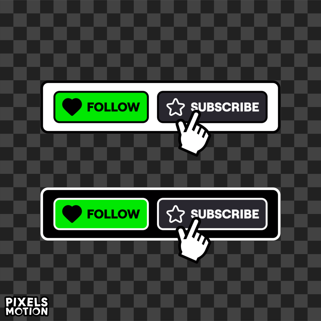 Kick Subscribe Button Animated Kick Follow and Subscribe Button Overlay | Stream Overlay for ...