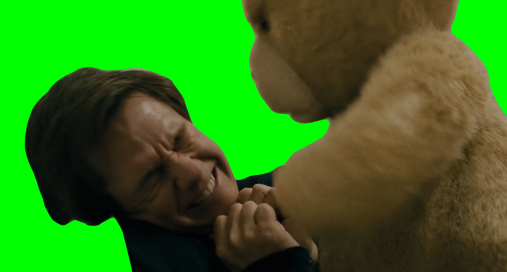 Ted vs John Bennett hotel room fight (Green Screen)