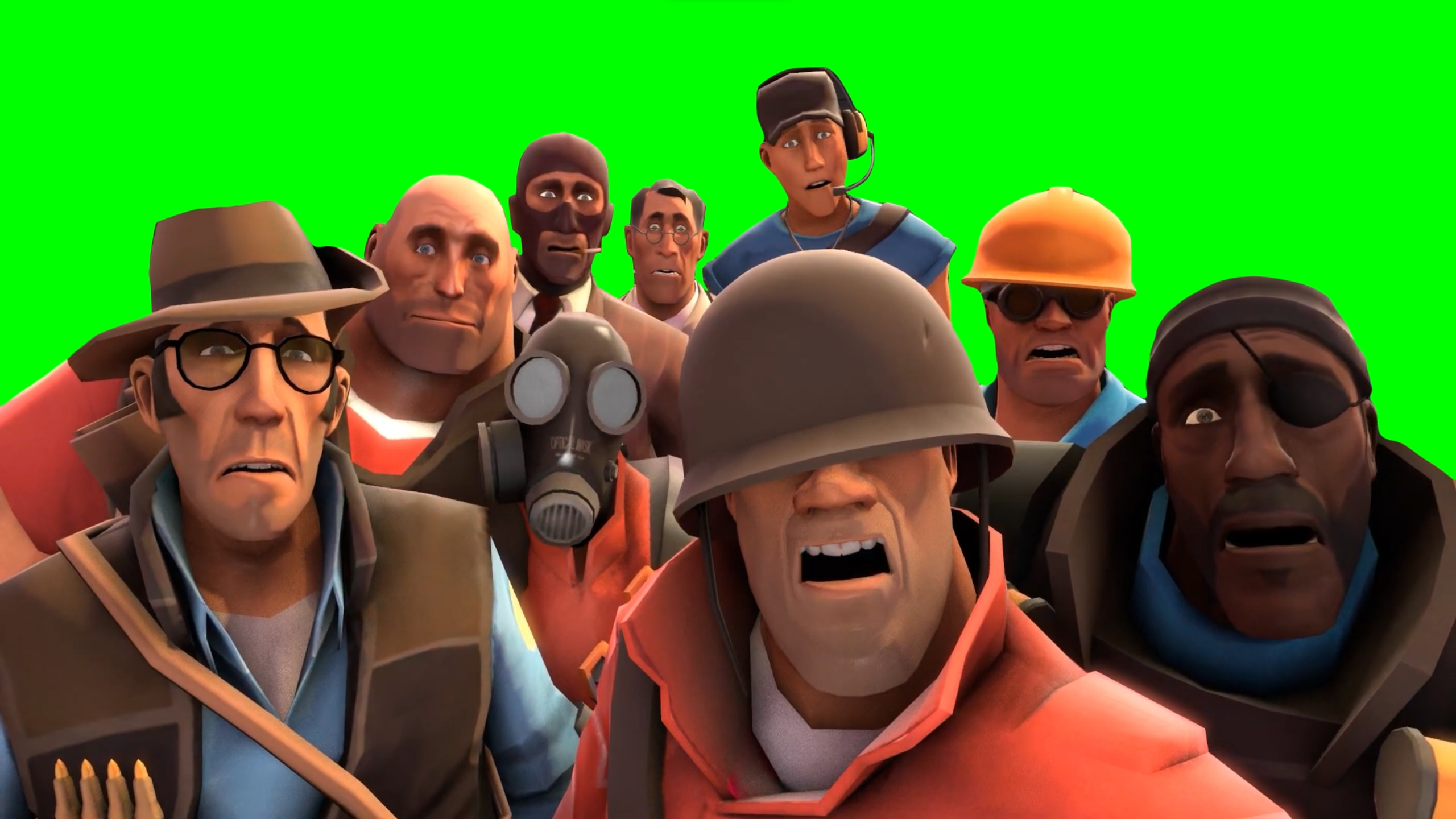 LIVE tf2 mercs REACTION (Green Screen)