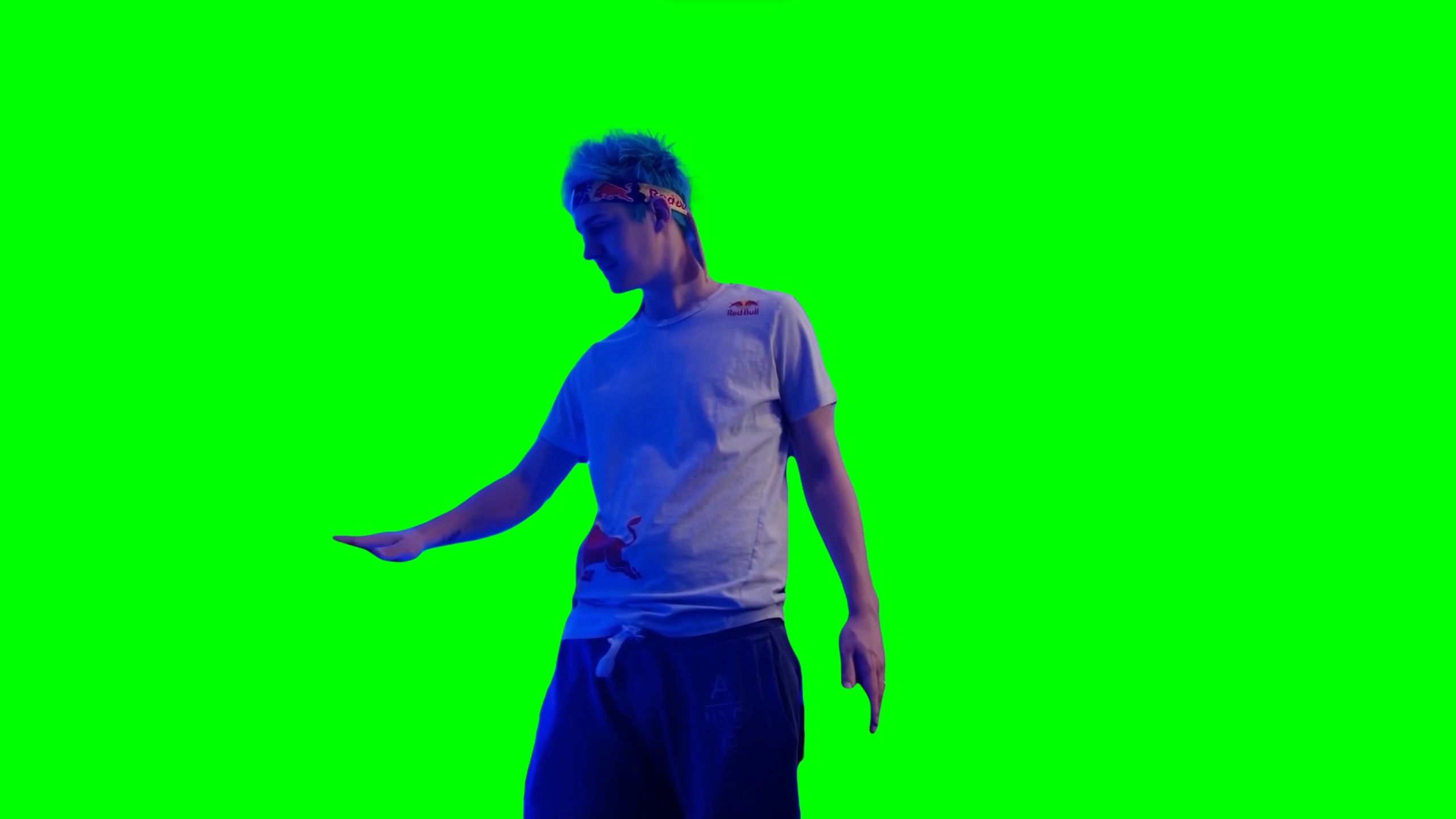Ninja Red Bull Gaming Setup celebrating meme (Green Screen)