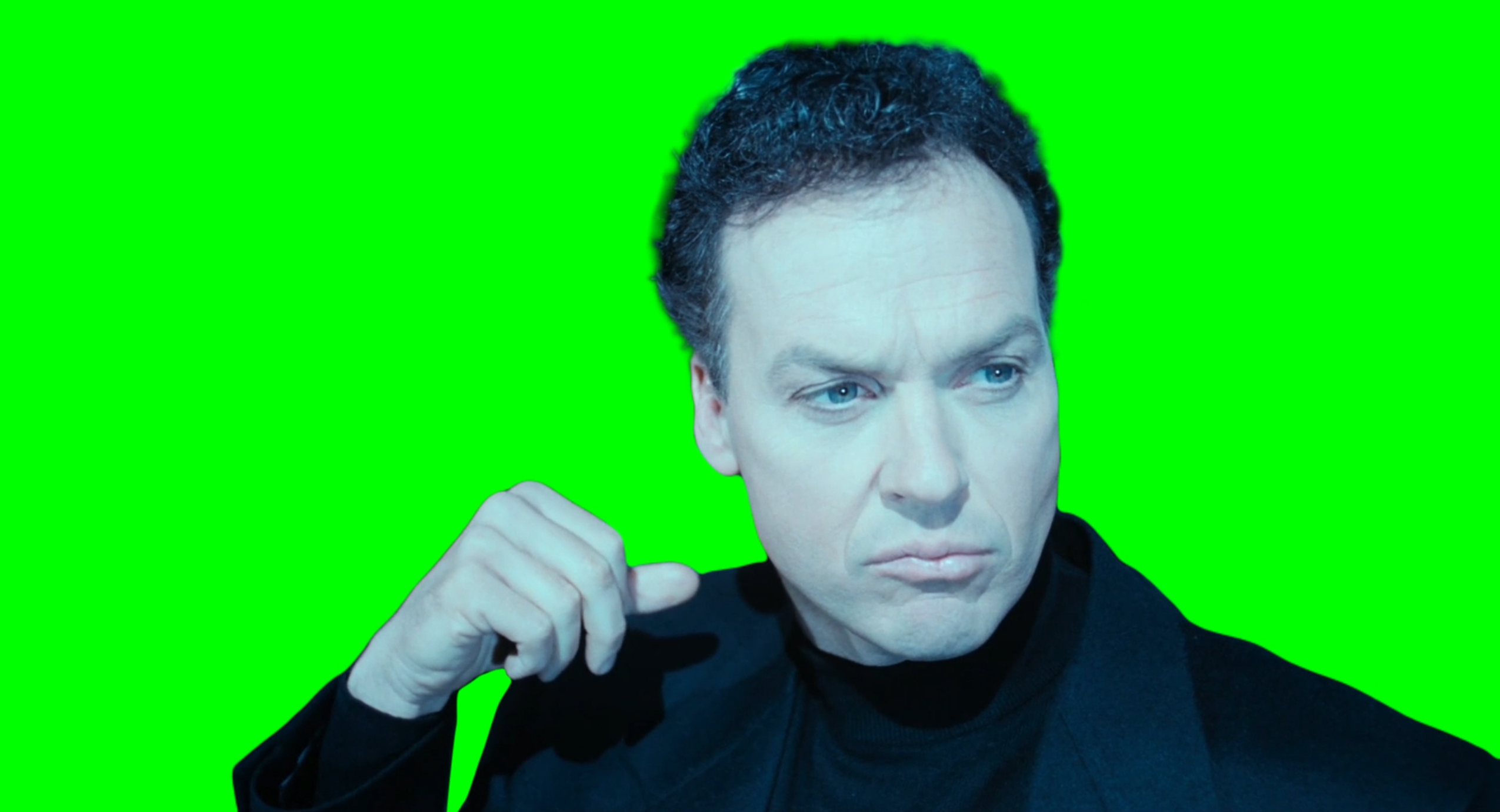 Batman Returns - Michael Keaton looking at the Bat-Signal (Green Screen)