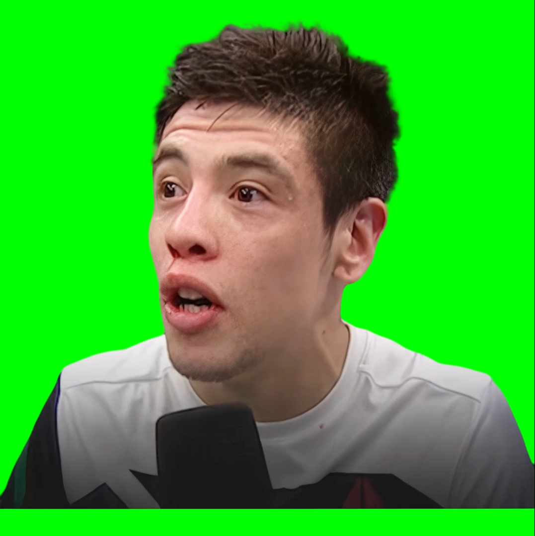 Maybe not today, maybe not tomorrow, I will be champion one day! - Brandon Moreno (Green Screen)