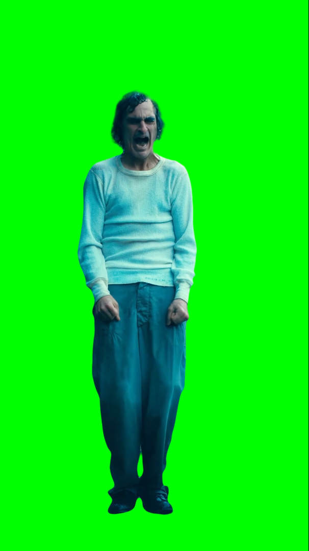 Joker Laughing in the Rain meme - Joker 2 Folie a Deux Trailer (Green Screen)