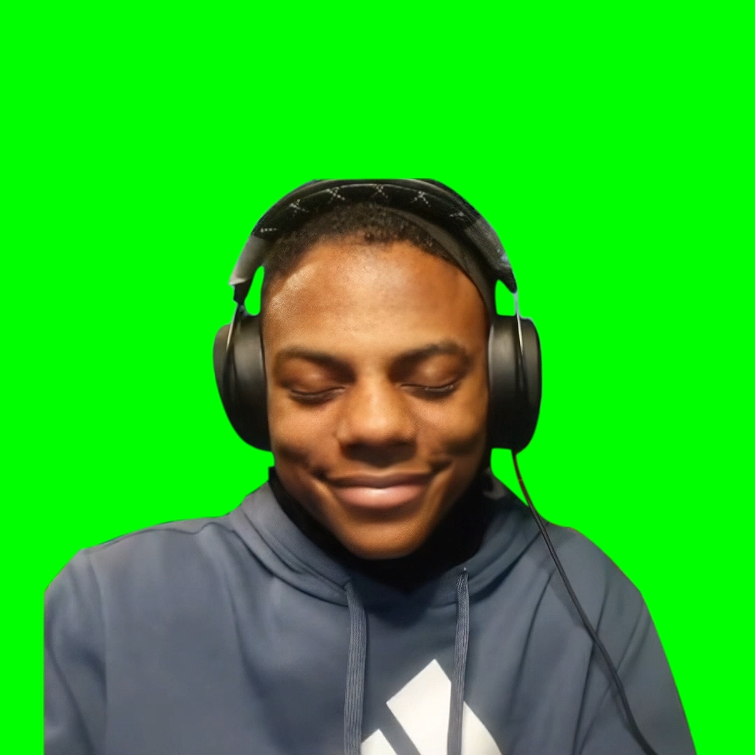 IShowSpeed Closing His Eyes meme (Green Screen)