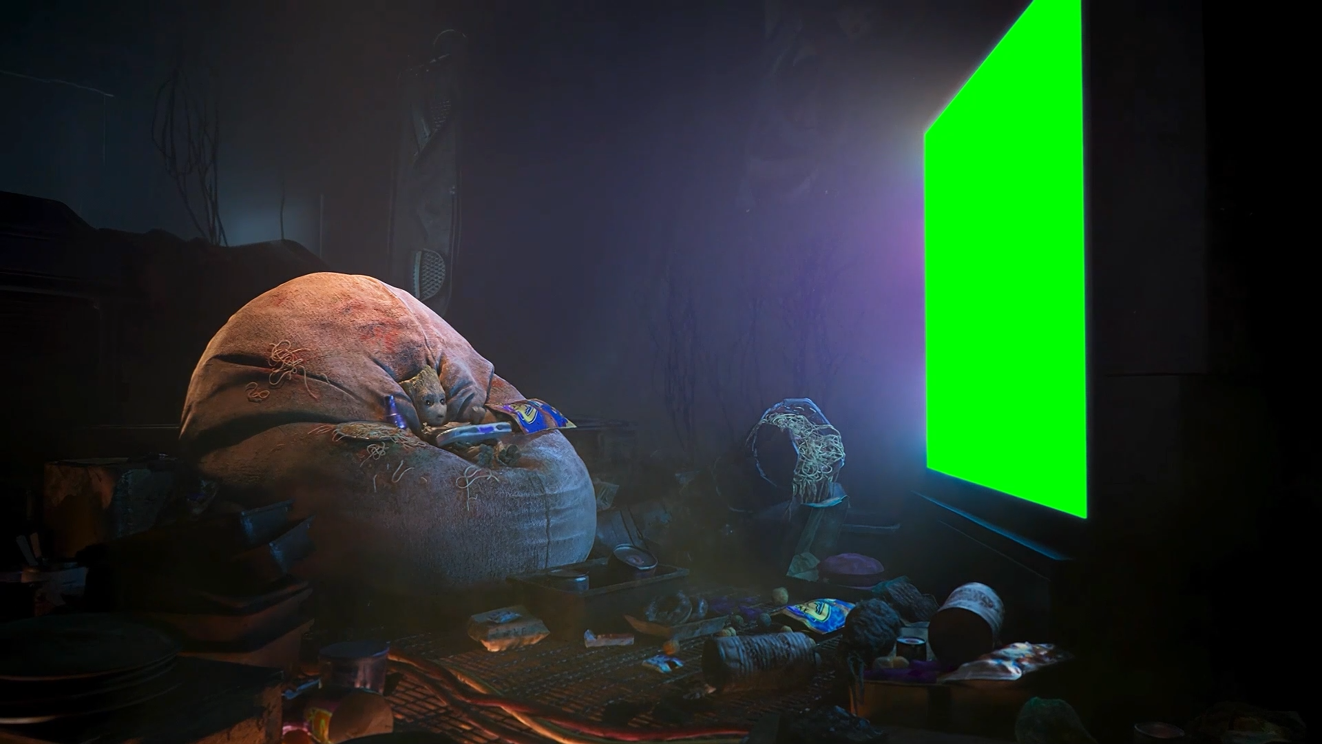 Baby Groot Playing A Videogame meme - I Am Groot (Green Screen)