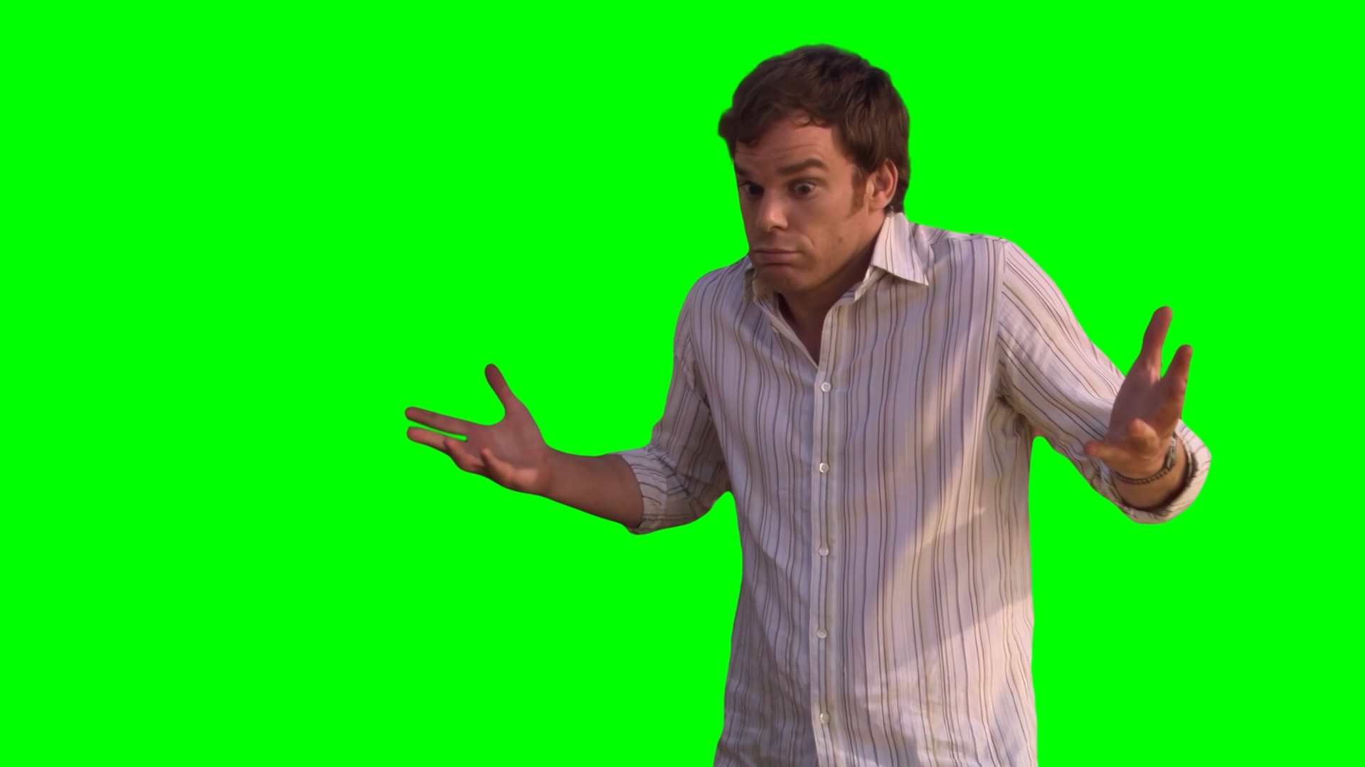 Dexter Shrugging meme (Green Screen) – CreatorSet