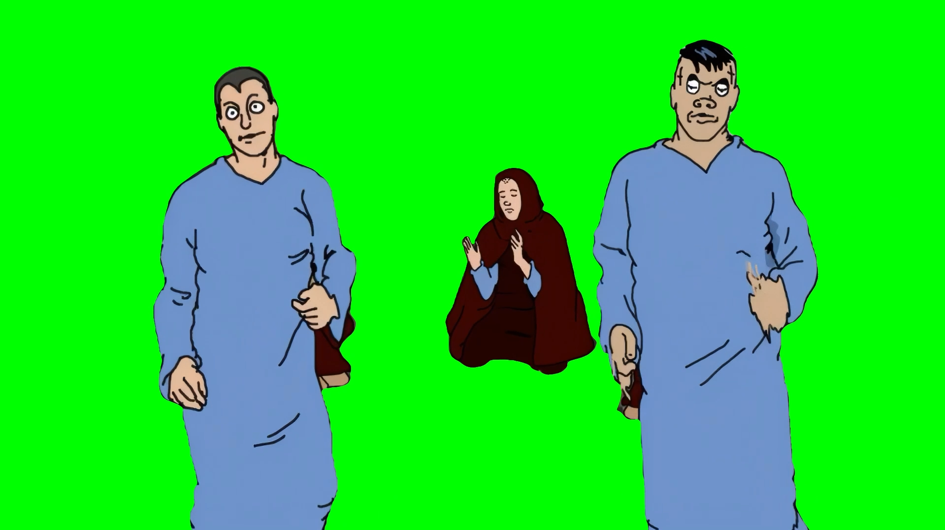 The Shoebody Bop Cult Animated Summoning Dance Ritual meme (Green Screen)