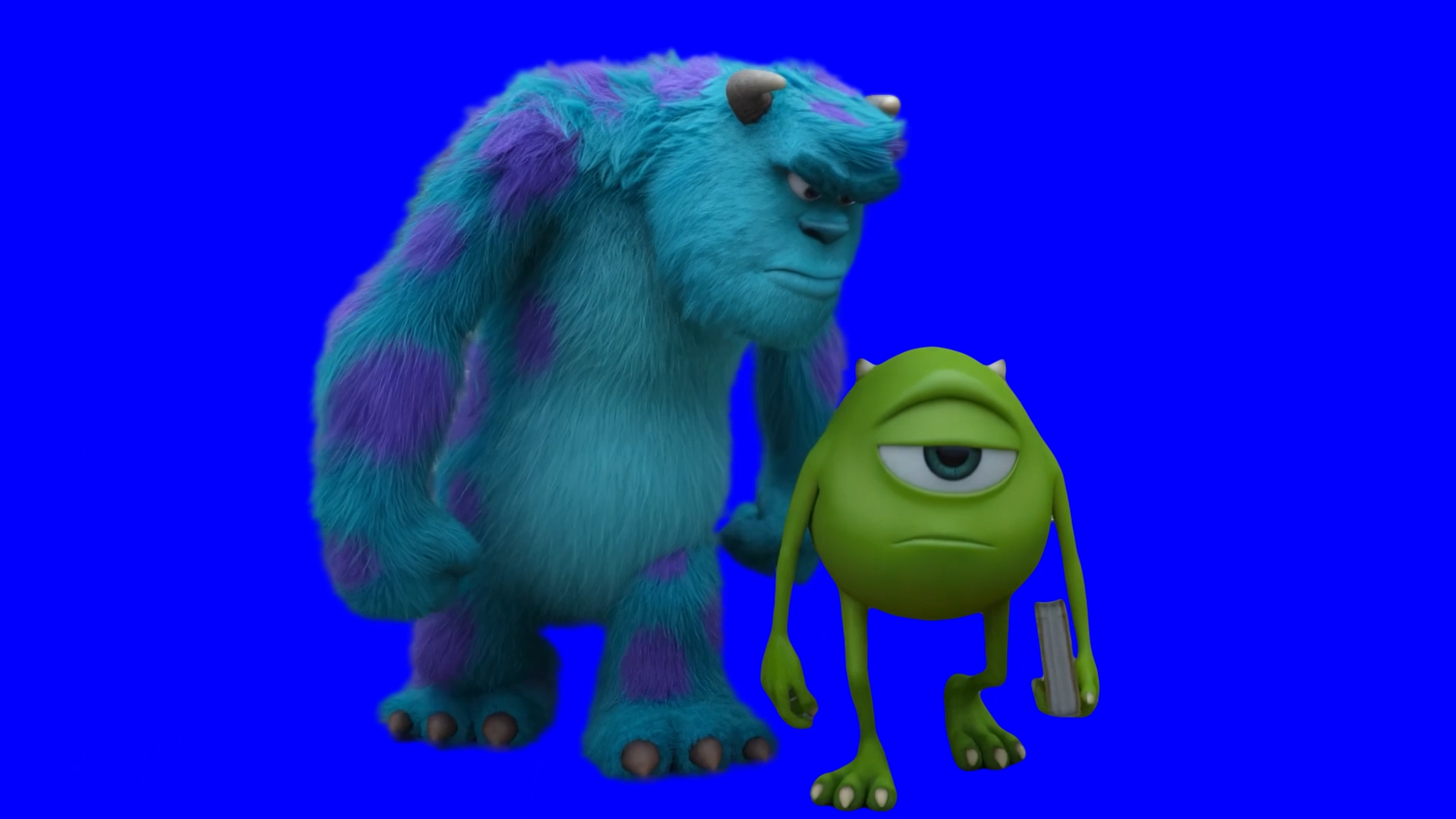Sulley Angry at Mike Wazowski meme V2 - Monsters University (Green Screen)
