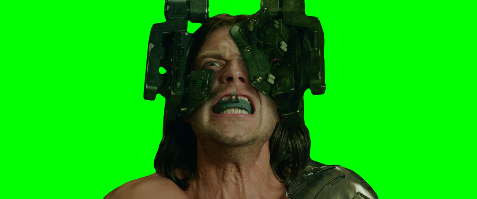 Winter Soldier Getting Memory Wiped meme - Captain America (Green Screen)