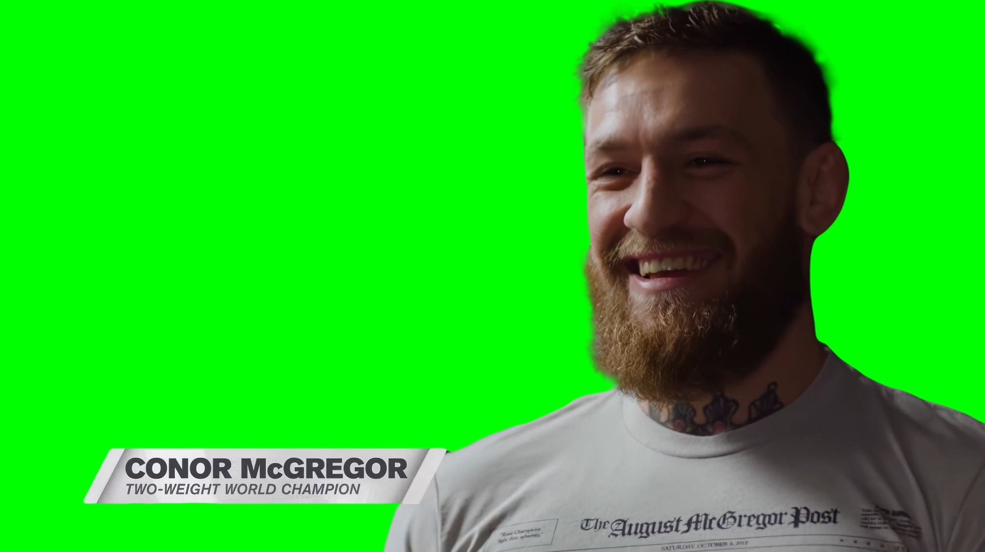 Conor McGregor Laughing and saying 