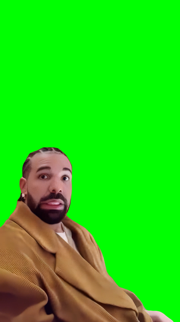 Drake Using His Laptop meme V2 (Green Screen)