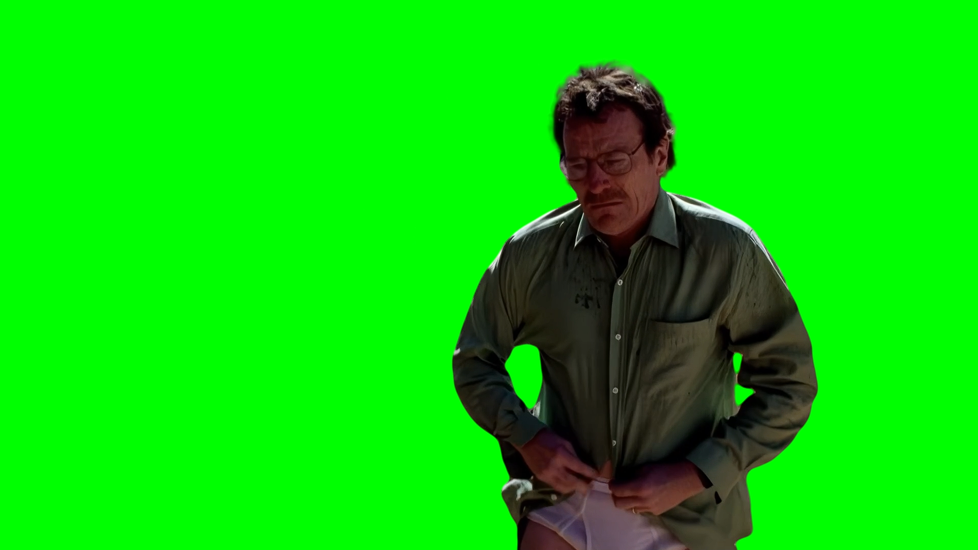 Walter White Dressing Up meme - Breaking Bad  (Green Screen)