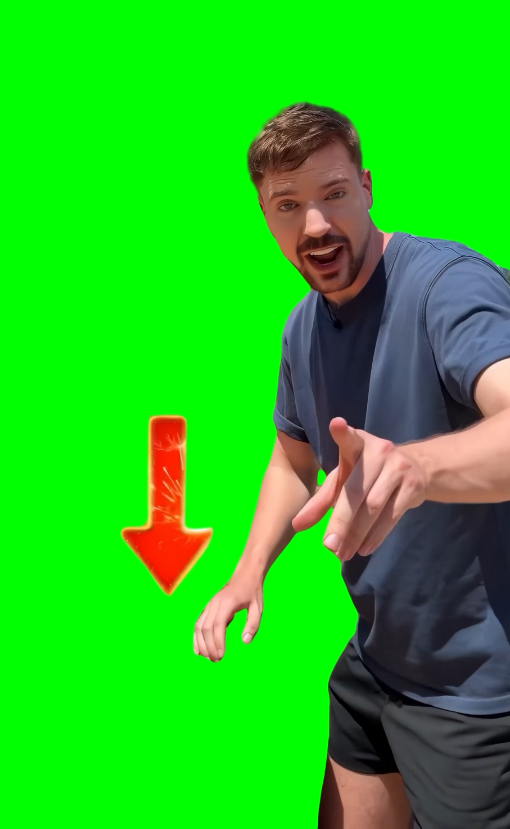 MrBeast Subscribe To Explode The TNT meme (Green Screen)