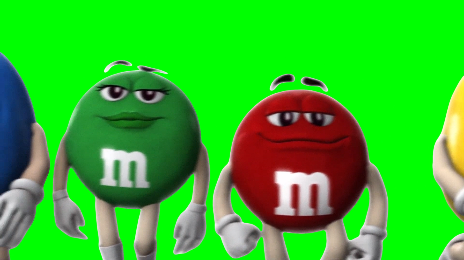 M&M's Power Walk meme  (Green Screen)