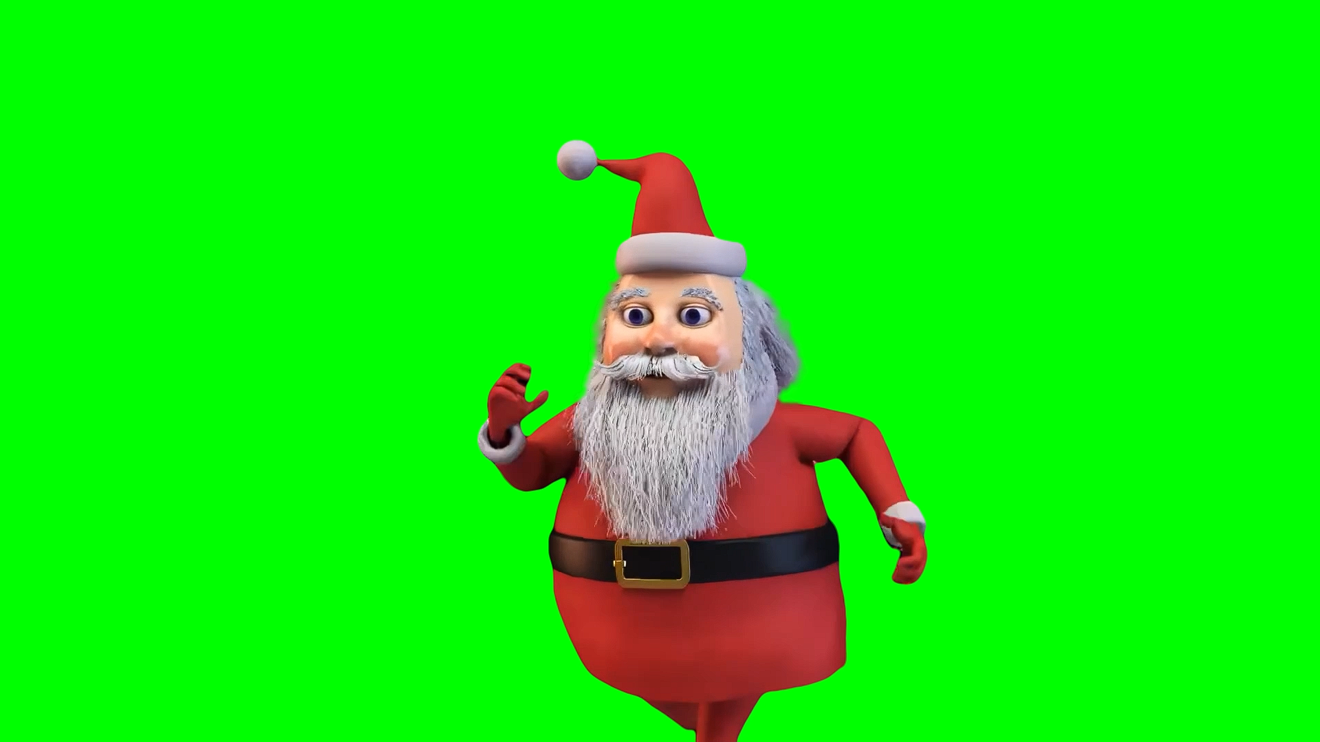 Santa Running meme V2 (Green Screen)