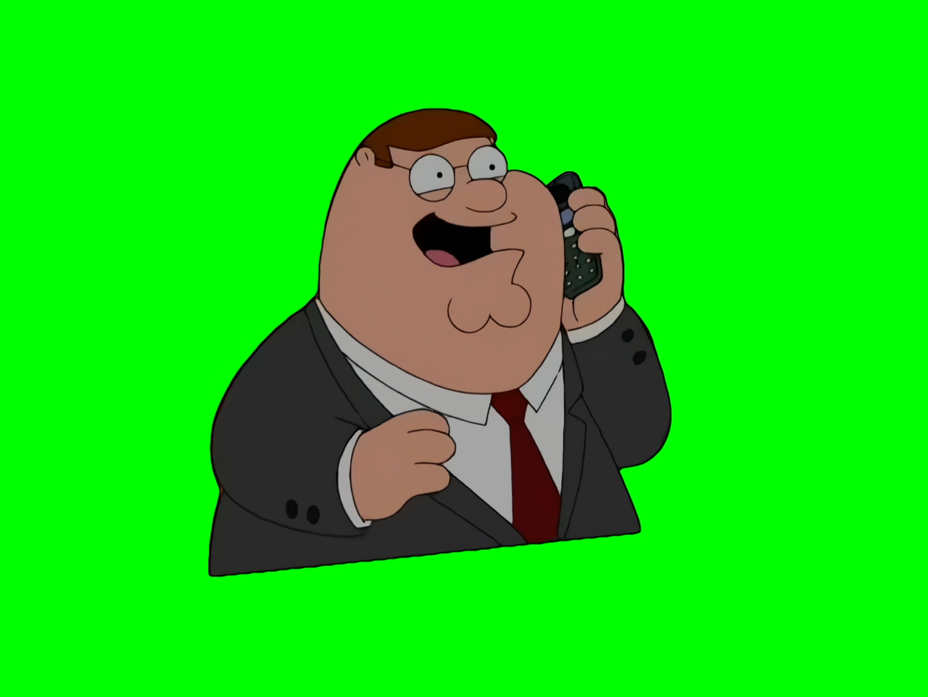 Peter Griffin and Quagmire Texting meme - Family Guy (Green Screen)