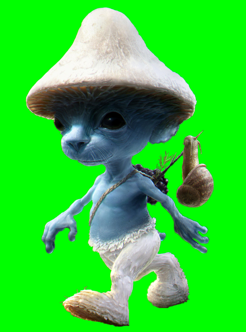 Smurf Cat meme - We Live, We Love, We Lie  (Green Screen)