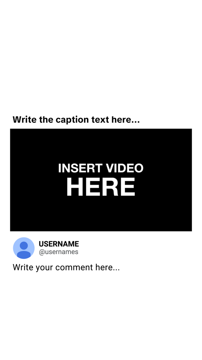 Social Media Video Caption & Comment Template – CreatorSet