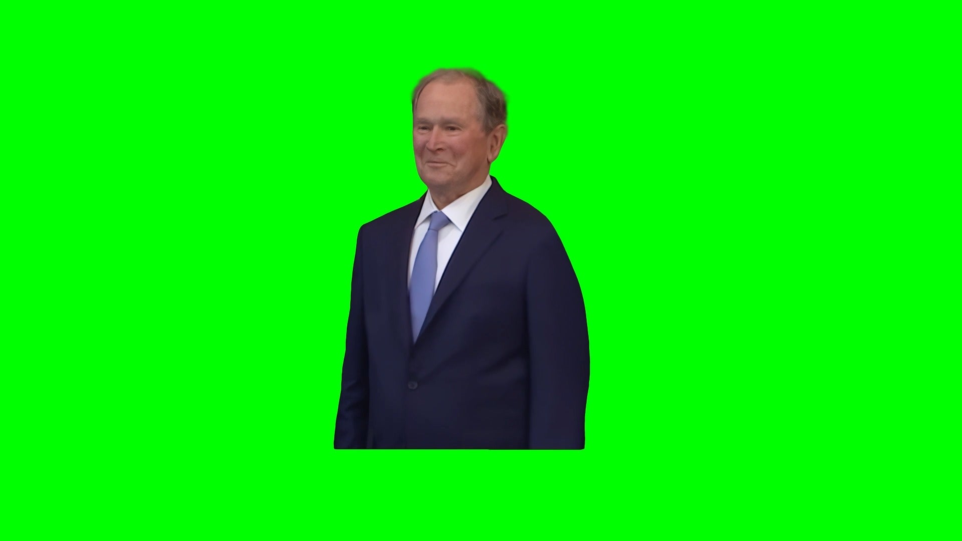 George W. Bush Smiling meme (Green Screen)