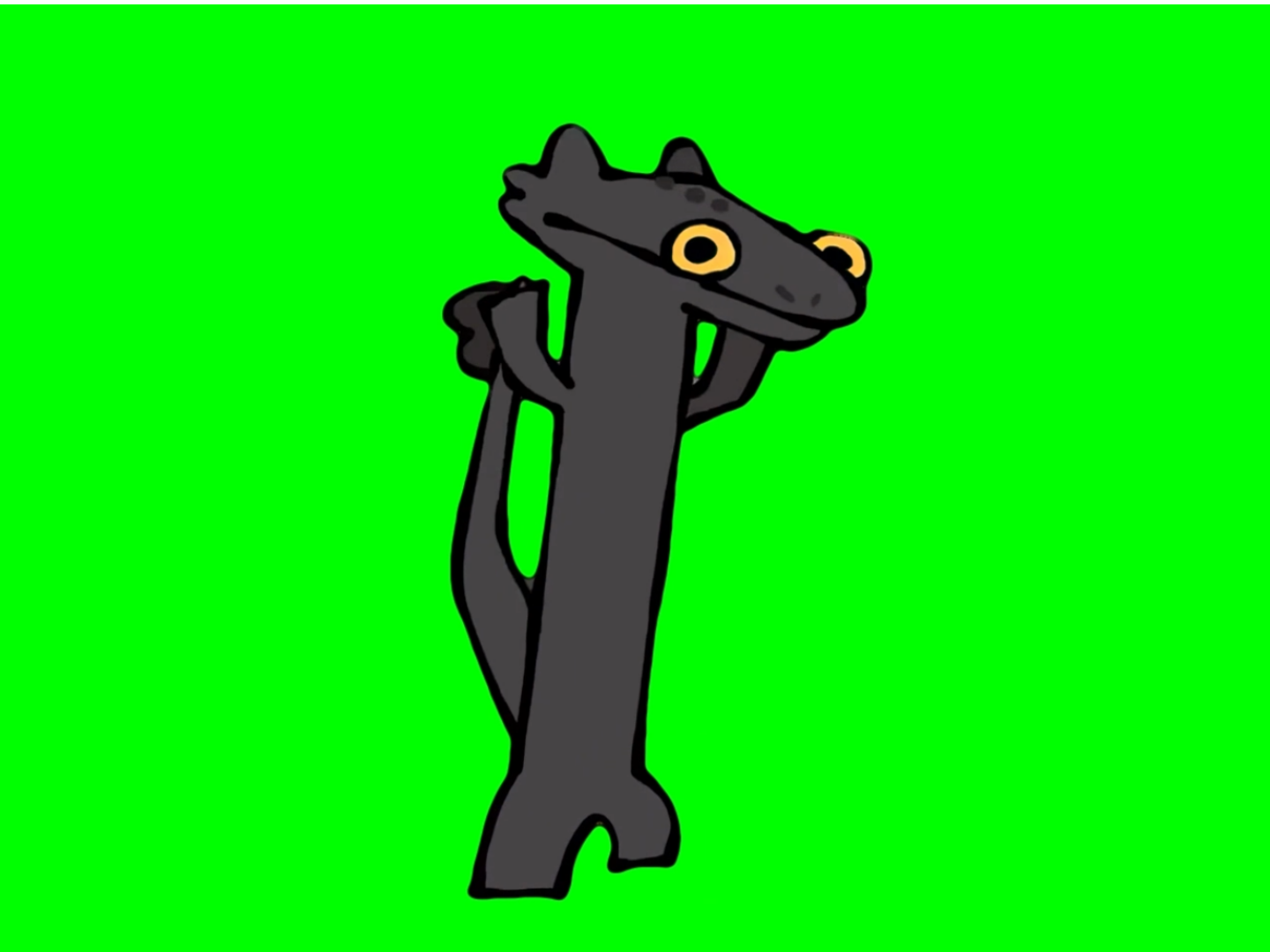 Toothless Dragon dancing meme - Lizard dancing meme  (Green Screen)