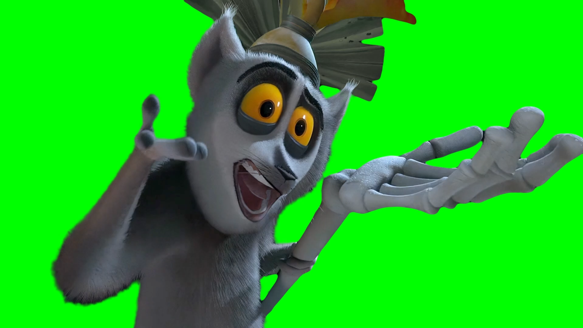 Oh SHUT UP! You are so annoying! - King Julien Madagascar meme (Green Screen)