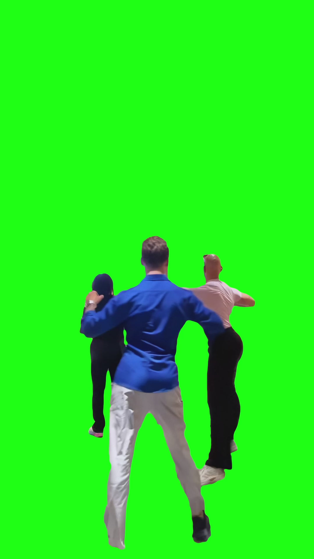 Blue Shirt Guy & Bottom G Dancing meme (Green Screen)