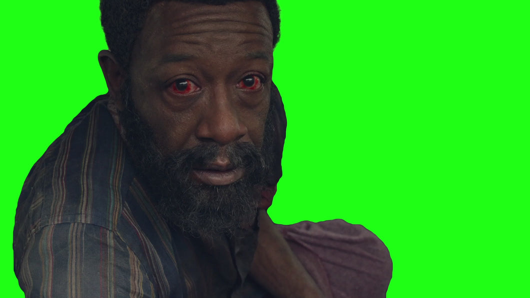 Morgan Jones Red Eyes meme - Fear The Walking Dead (Green Screen)