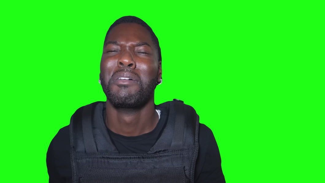 RDCworld1 Crying Security Guard meme (Green Screen)