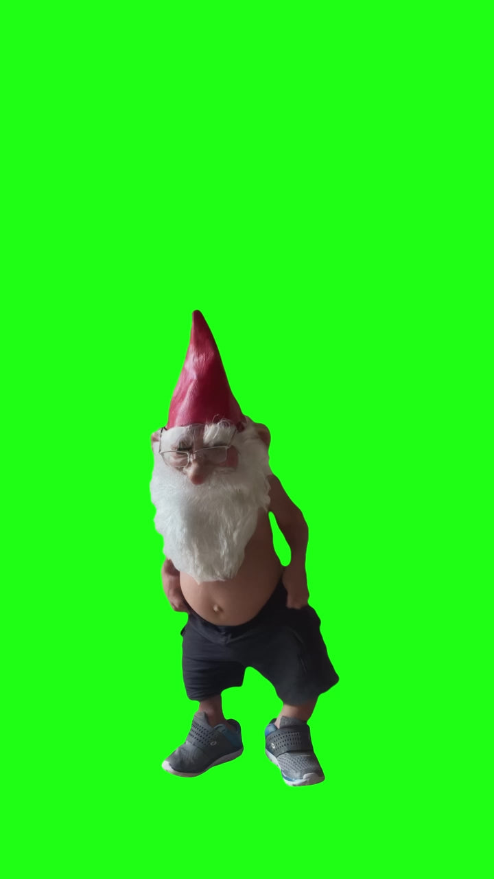 Gnome Dancing meme (Green Screen)