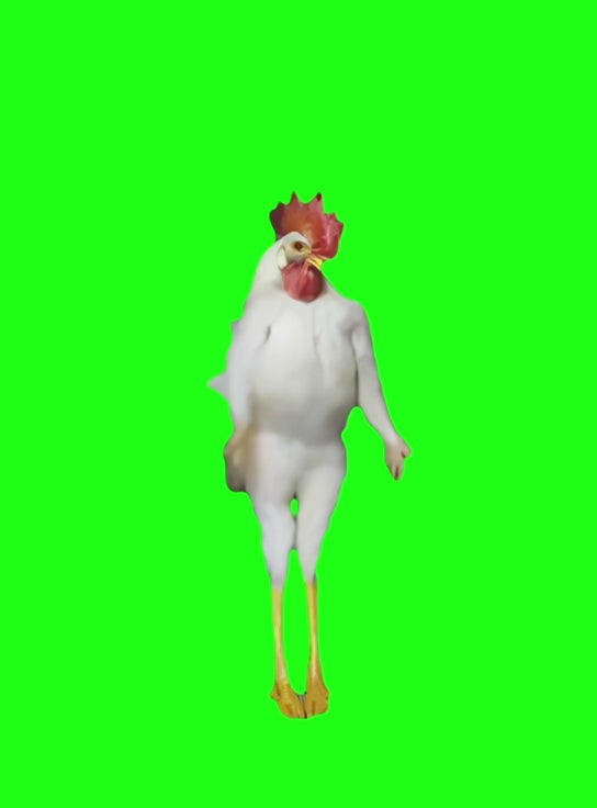 AI Chicken Dancing meme (Green Screen)