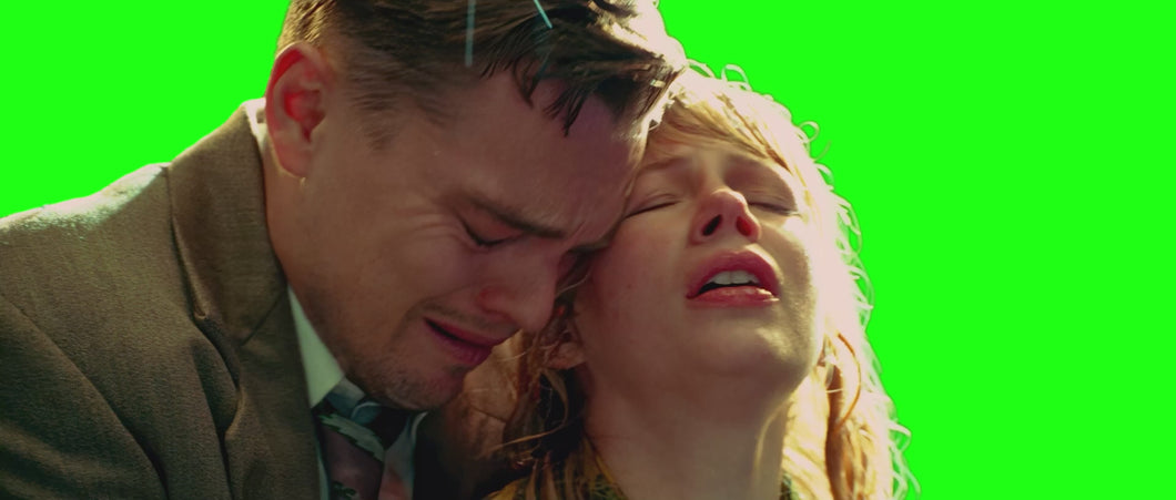 Leonardo DiCaprio Hugging his Wife meme - Shutter Island (Green Screen)