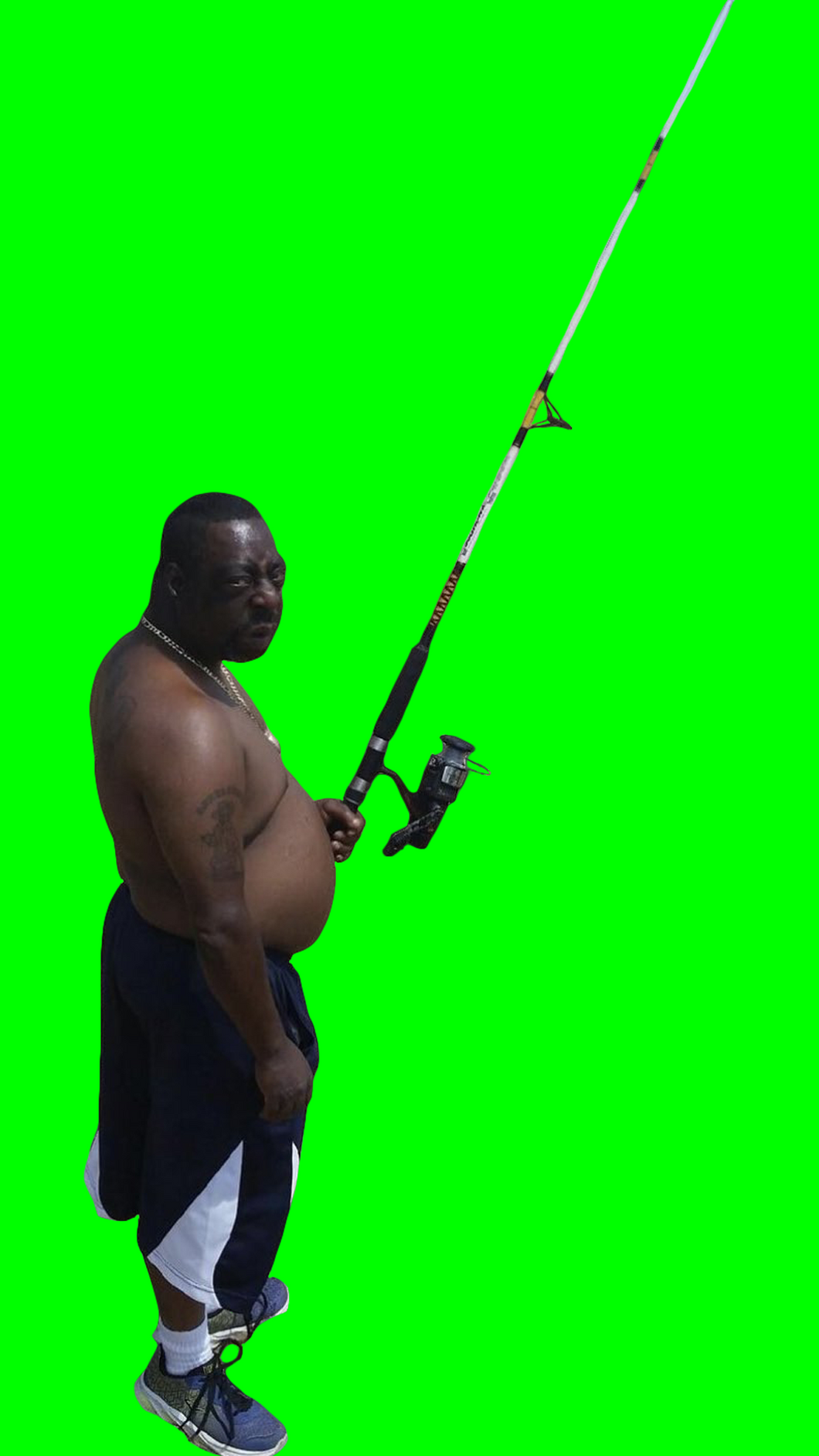 Beetlejuice fishing (Meme Template) (Green Screen)