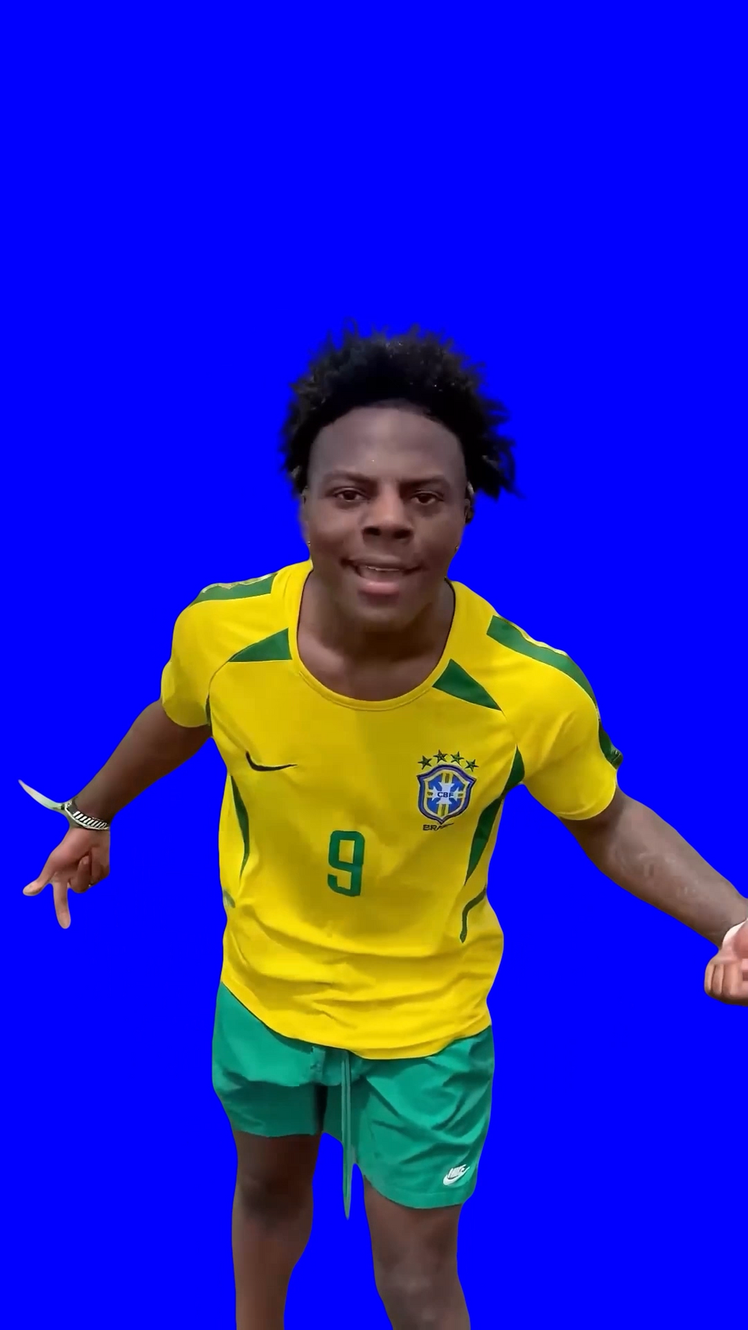 IShowSpeed does bicycle kick backflip goal (Green Screen)