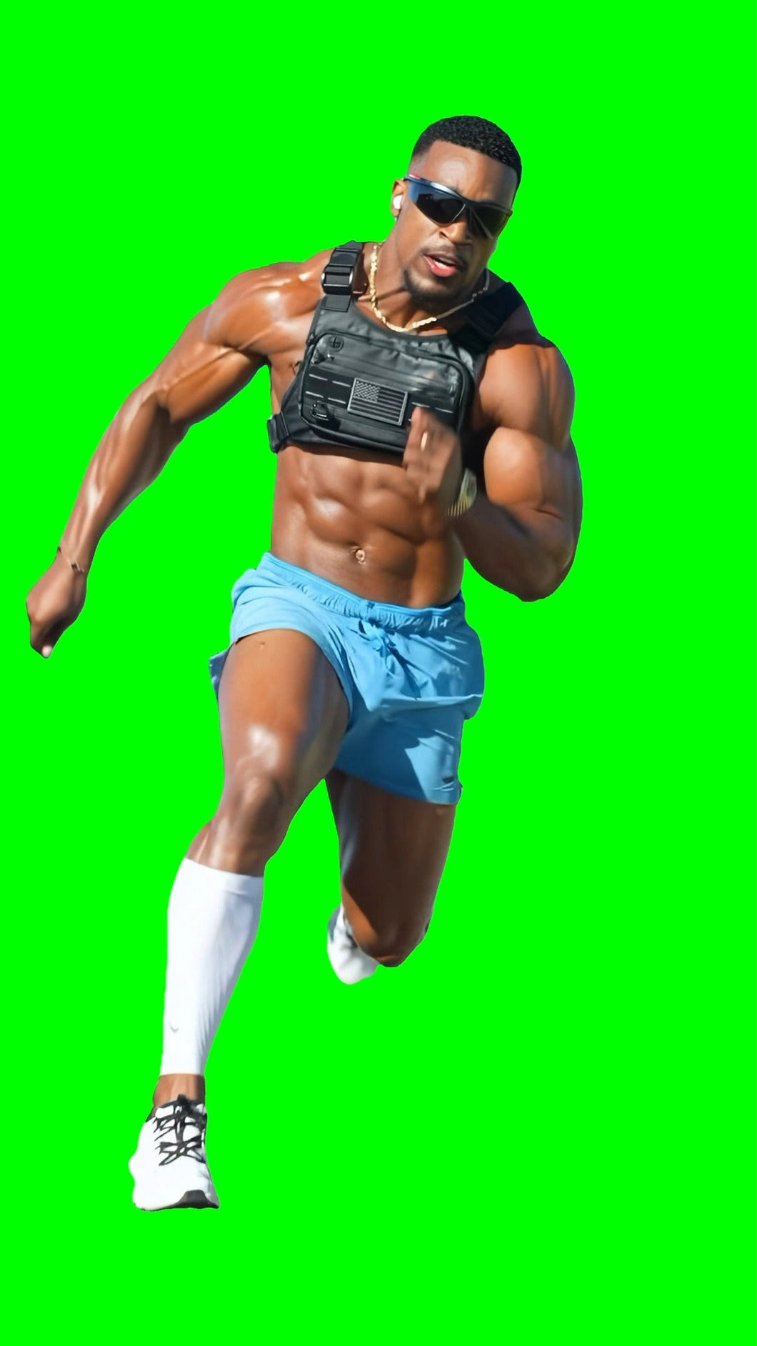 Ashton Hall Running meme (Green Screen)