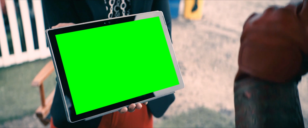Homelander looking at iPad and saying 