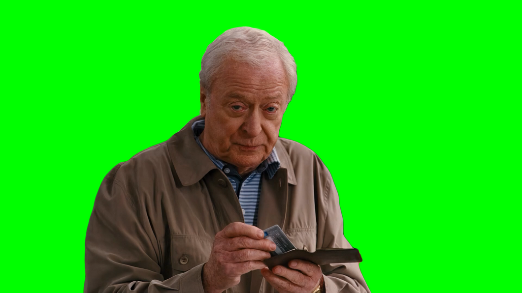 Alfred Looking at Bruce Wayne and Nodding meme - Batman: The Dark Knight Rises movie ending (Green Screen)