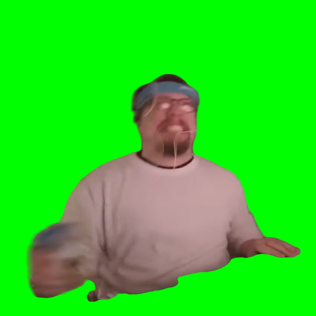 Sam Hyde shaking violently - I'm about to make myself stupid (Green Screen)